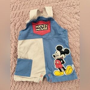 Disney Mickey Mouse Blue and Cream Romper- 24 months
